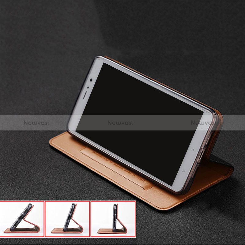 Leather Case Stands Flip Cover Holder H01P for Oppo A1x 5G