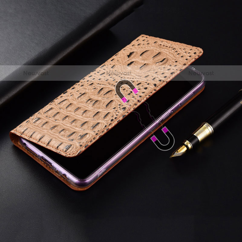 Leather Case Stands Flip Cover Holder H01P for Samsung Galaxy A11