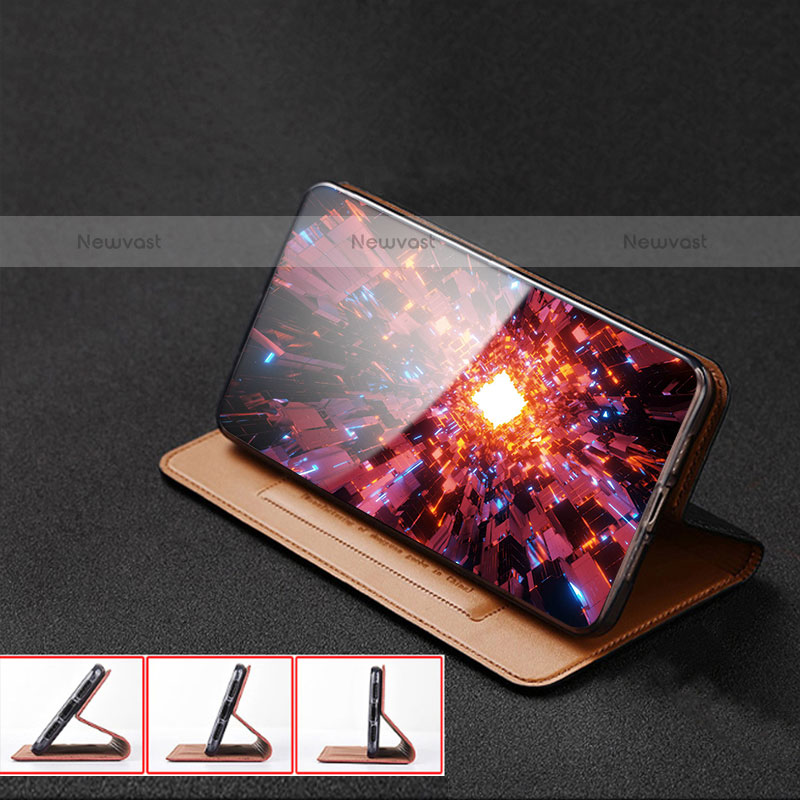 Leather Case Stands Flip Cover Holder H01P for Samsung Galaxy M21