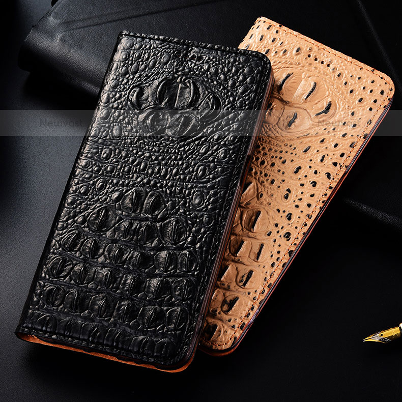 Leather Case Stands Flip Cover Holder H01P for Samsung Galaxy S21 Plus 5G