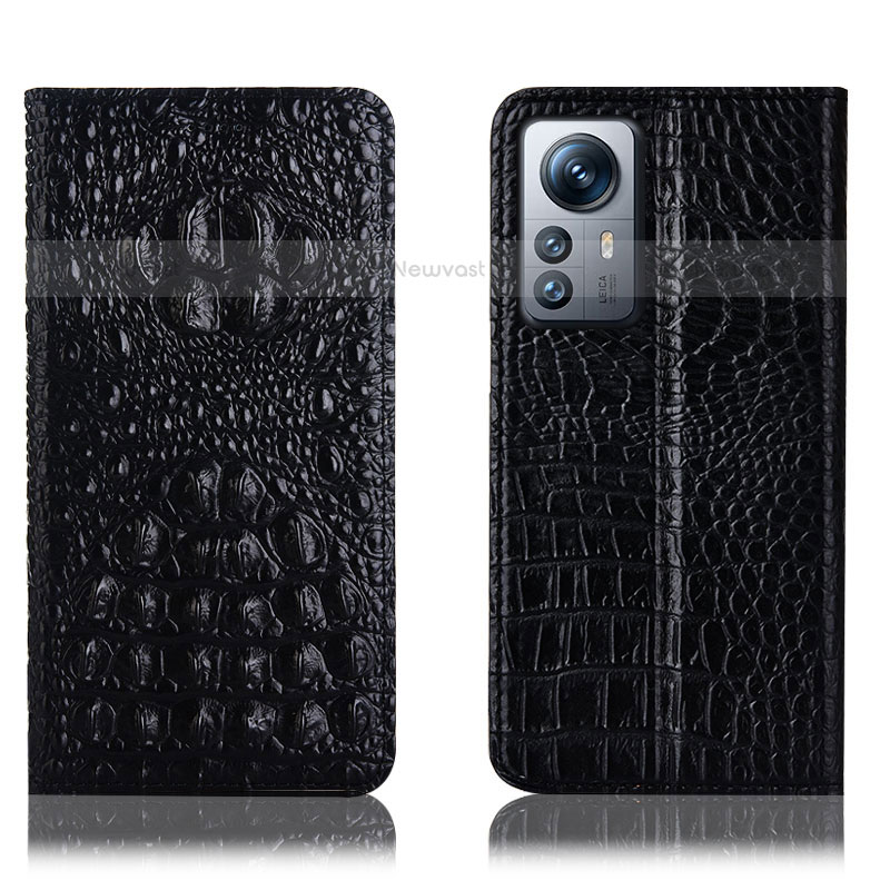 Leather Case Stands Flip Cover Holder H01P for Xiaomi Mi 12X 5G