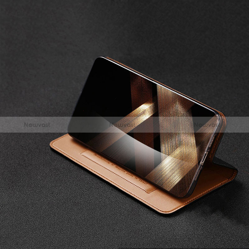 Leather Case Stands Flip Cover Holder H01P for Xiaomi Mi 14 Pro 5G