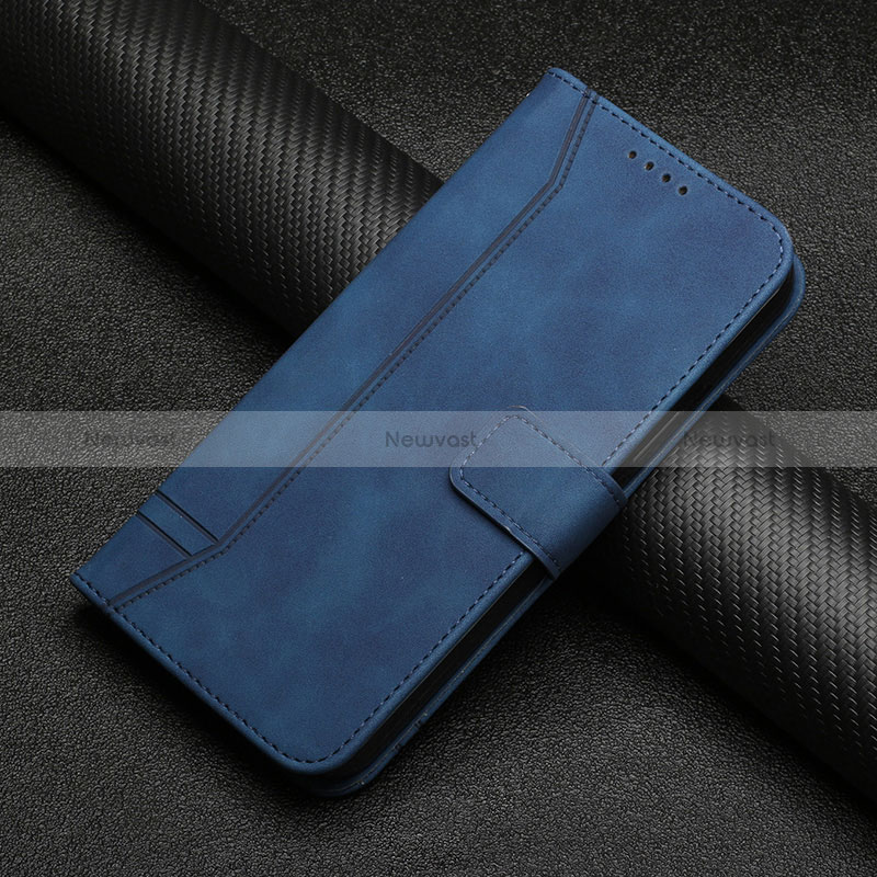 Leather Case Stands Flip Cover Holder H01X for Google Pixel 6 Pro 5G Blue