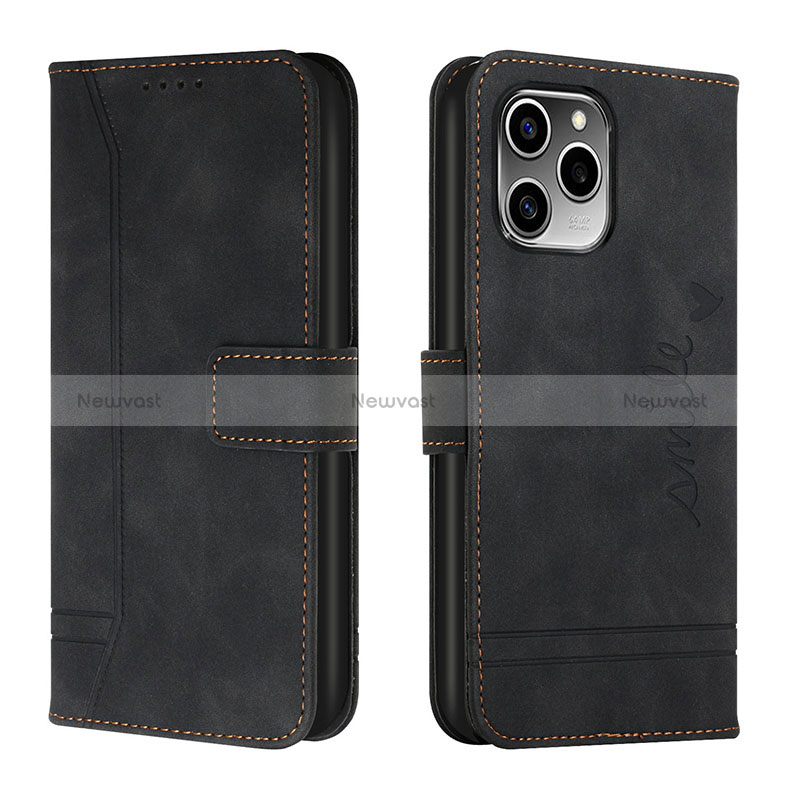 Leather Case Stands Flip Cover Holder H01X for Huawei Honor 60 SE 5G