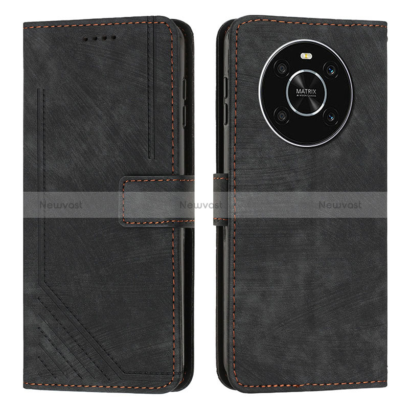 Leather Case Stands Flip Cover Holder H01X for Huawei Honor X9 4G Black