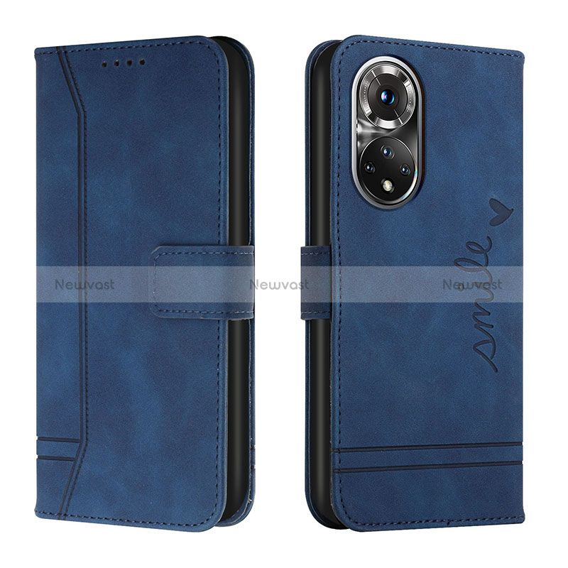 Leather Case Stands Flip Cover Holder H01X for Huawei Nova 9 Pro Blue