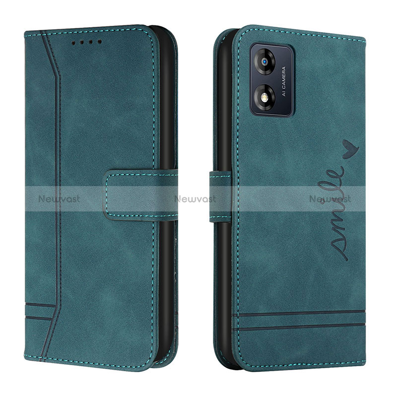 Leather Case Stands Flip Cover Holder H01X for Motorola Moto E13