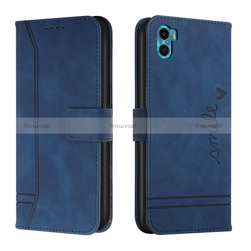 Leather Case Stands Flip Cover Holder H01X for Motorola Moto E22S