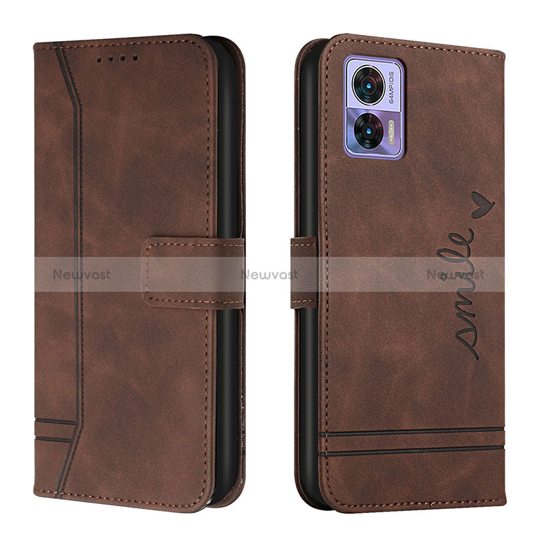 Leather Case Stands Flip Cover Holder H01X for Motorola Moto Edge 30 Lite 5G