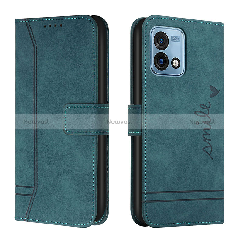 Leather Case Stands Flip Cover Holder H01X for Motorola Moto G Stylus (2023) 4G Green