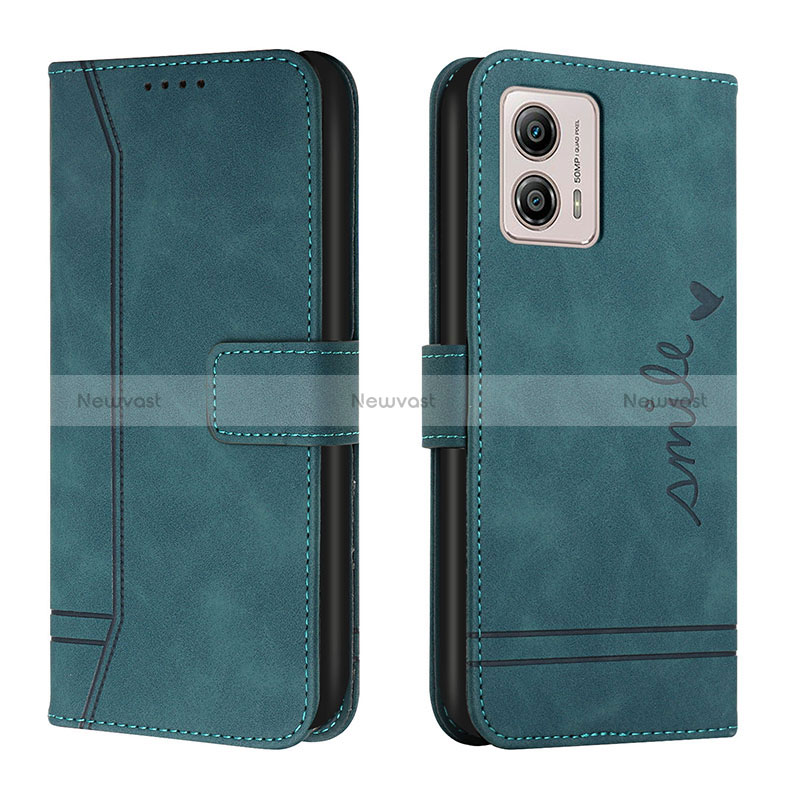 Leather Case Stands Flip Cover Holder H01X for Motorola Moto G53y 5G