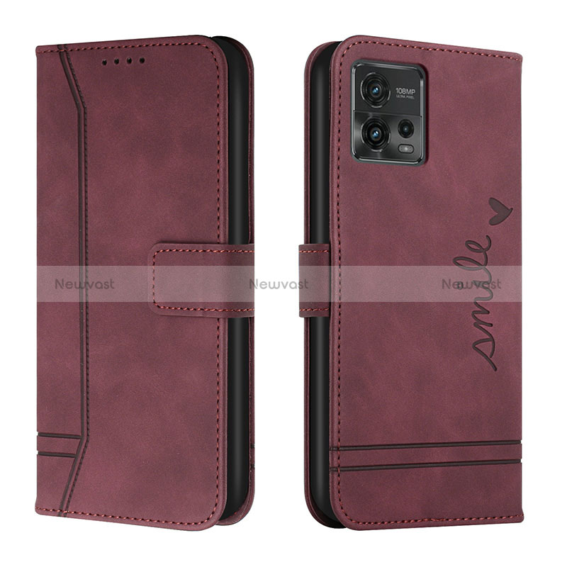 Leather Case Stands Flip Cover Holder H01X for Motorola Moto G72