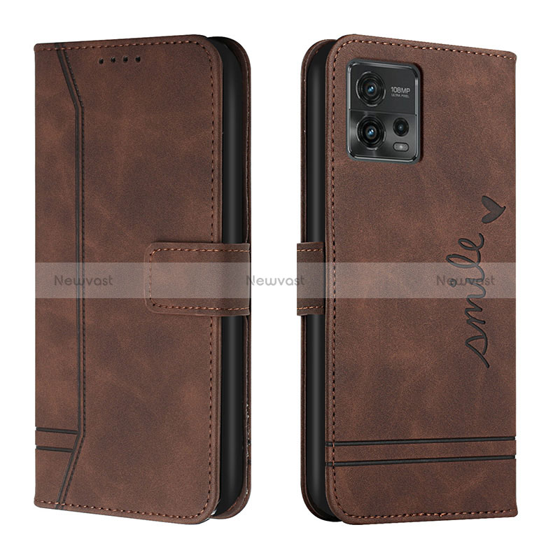 Leather Case Stands Flip Cover Holder H01X for Motorola Moto G72