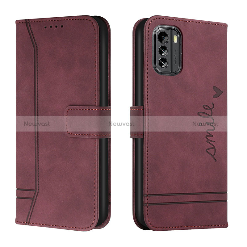 Leather Case Stands Flip Cover Holder H01X for Nokia G60 5G