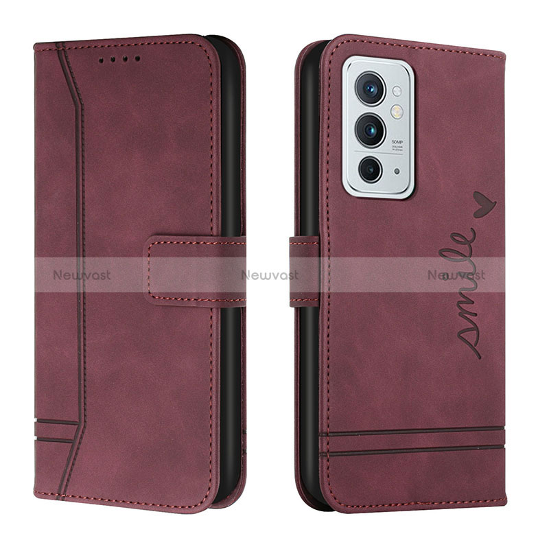 Leather Case Stands Flip Cover Holder H01X for OnePlus 9RT 5G