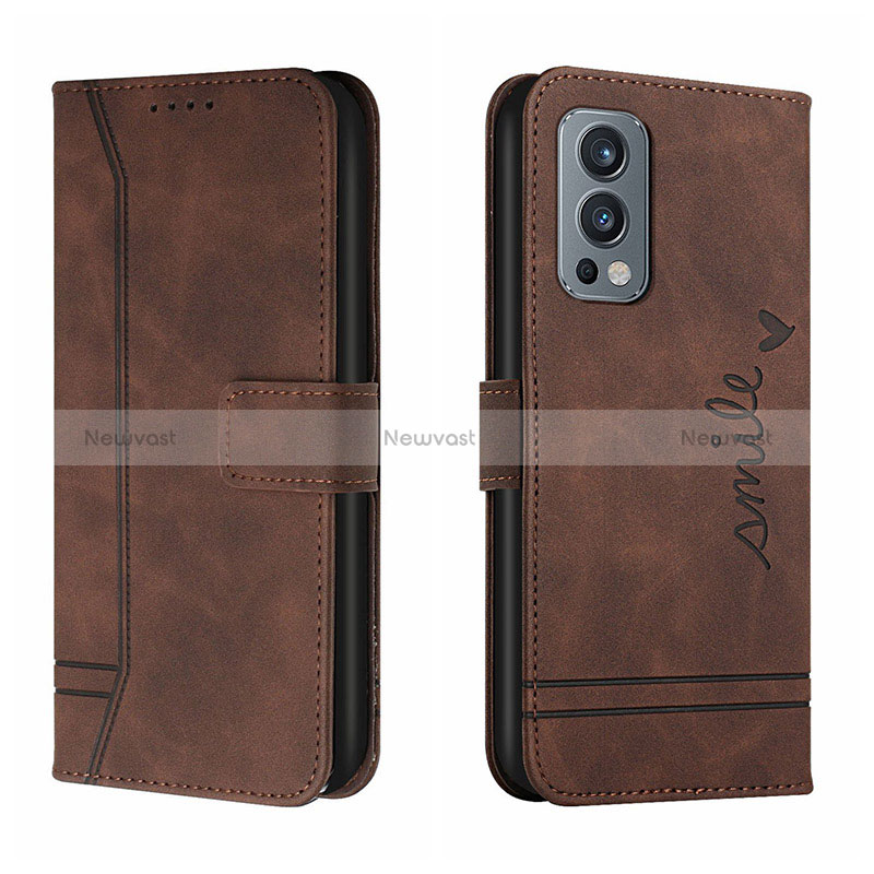 Leather Case Stands Flip Cover Holder H01X for OnePlus Nord 2 5G