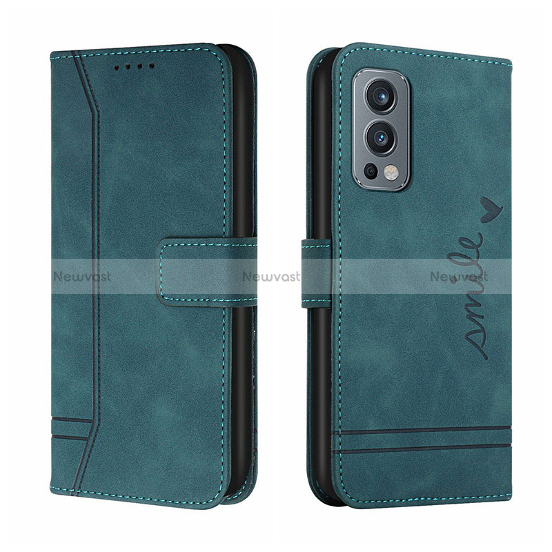 Leather Case Stands Flip Cover Holder H01X for OnePlus Nord 2 5G