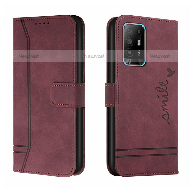 Leather Case Stands Flip Cover Holder H01X for Oppo A94 5G