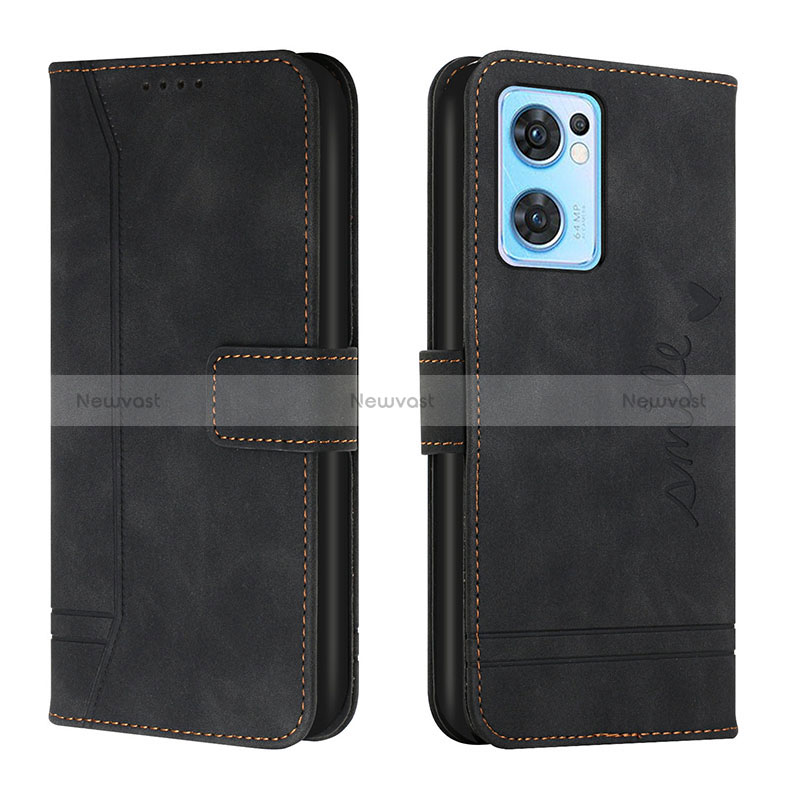 Leather Case Stands Flip Cover Holder H01X for Oppo Find X5 Lite 5G