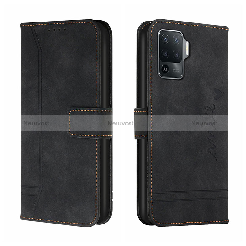 Leather Case Stands Flip Cover Holder H01X for Oppo Reno5 F