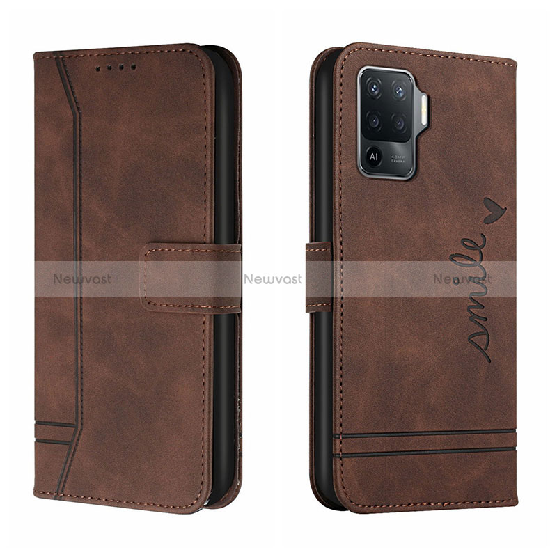 Leather Case Stands Flip Cover Holder H01X for Oppo Reno5 F