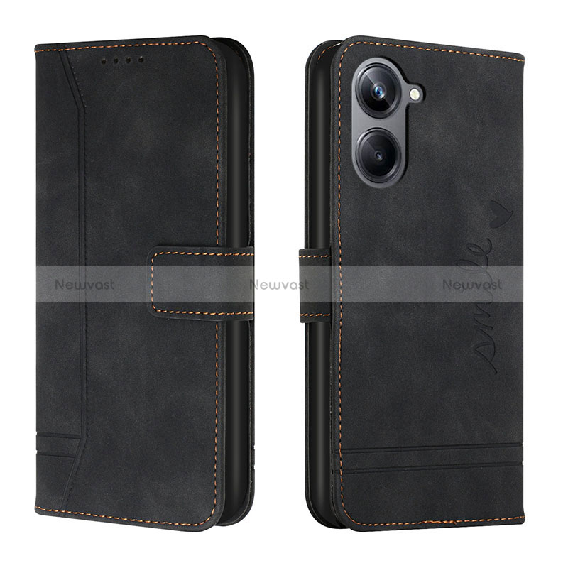 Leather Case Stands Flip Cover Holder H01X for Realme 10 Pro 5G