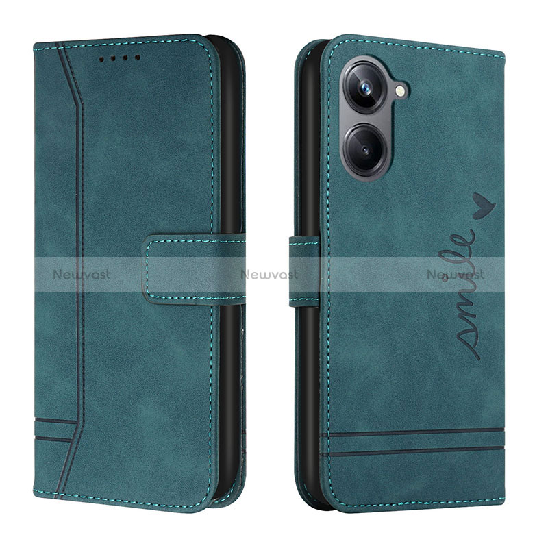 Leather Case Stands Flip Cover Holder H01X for Realme 10 Pro 5G