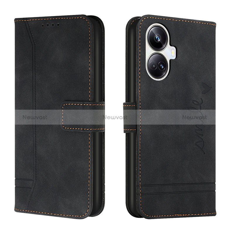 Leather Case Stands Flip Cover Holder H01X for Realme 10 Pro+ Plus 5G