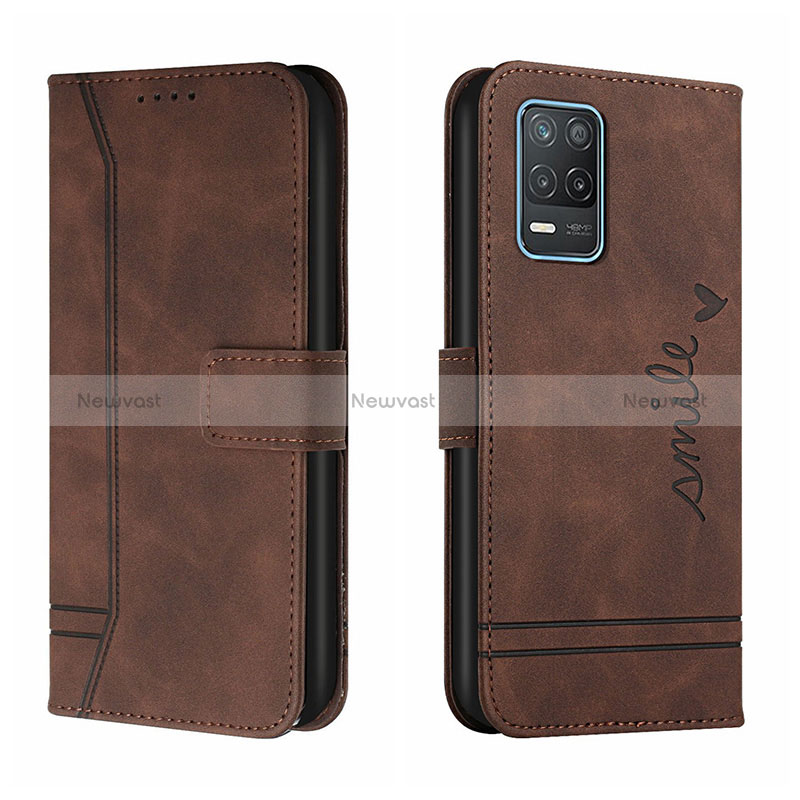 Leather Case Stands Flip Cover Holder H01X for Realme 8 5G