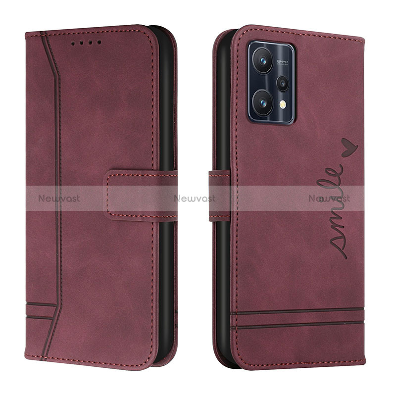 Leather Case Stands Flip Cover Holder H01X for Realme 9 4G