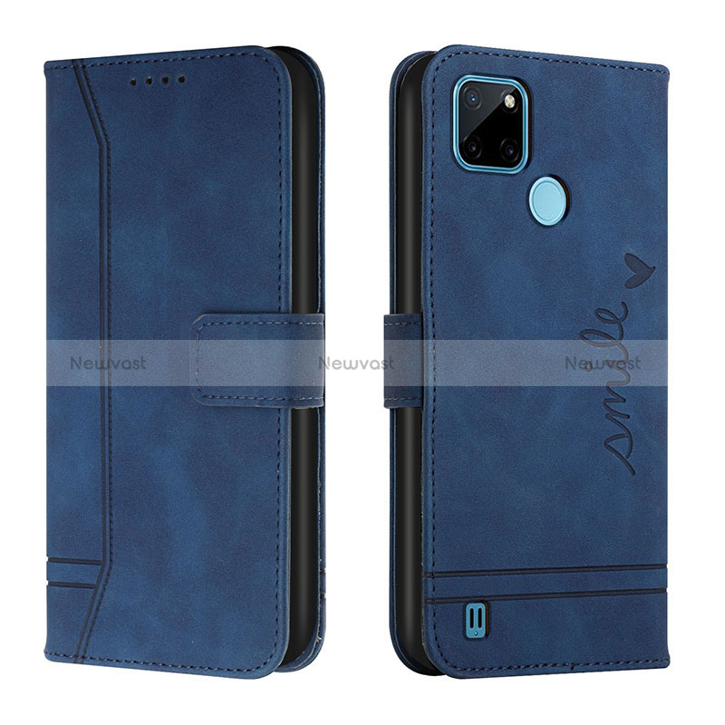 Leather Case Stands Flip Cover Holder H01X for Realme C21Y