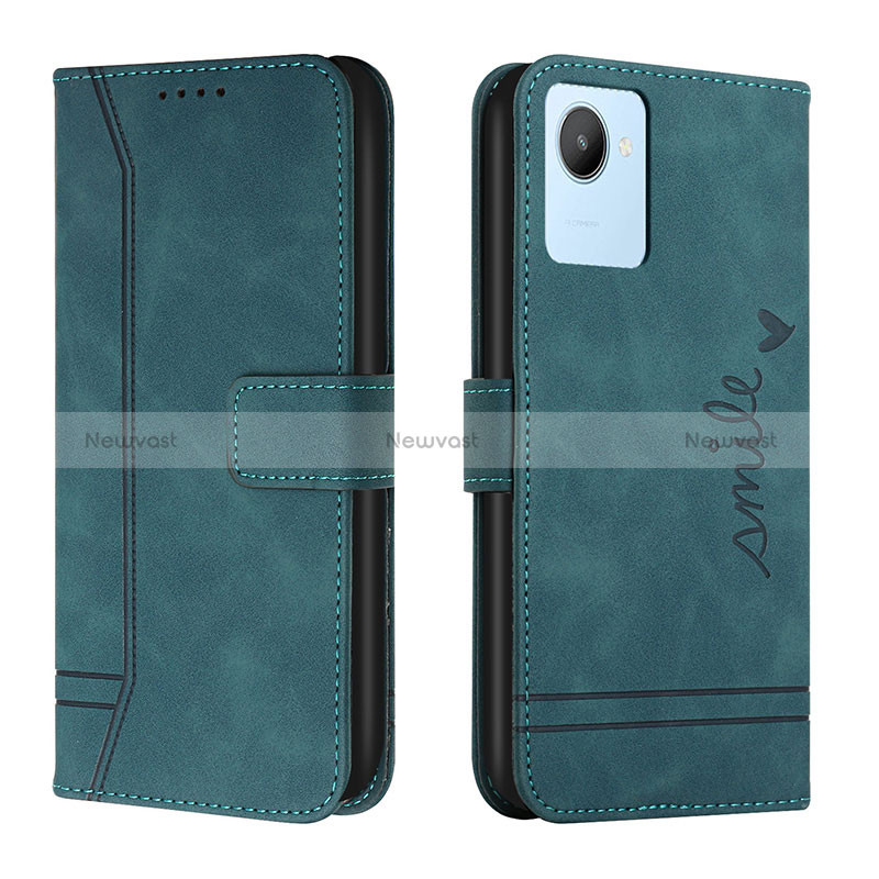 Leather Case Stands Flip Cover Holder H01X for Realme C30