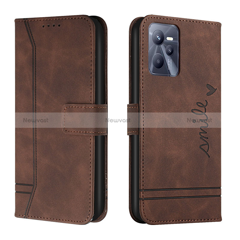 Leather Case Stands Flip Cover Holder H01X for Realme C35