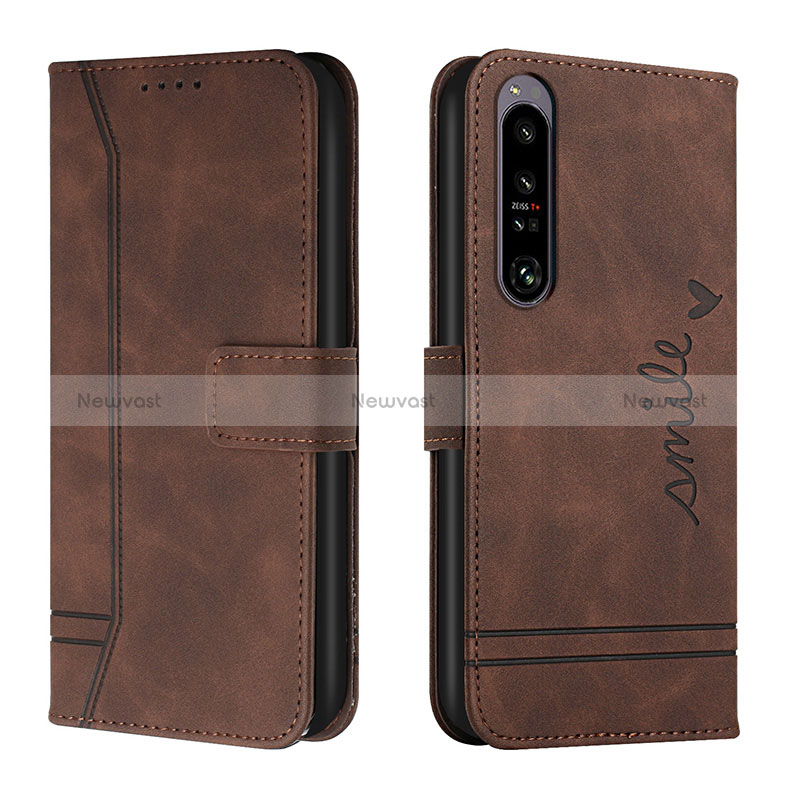 Leather Case Stands Flip Cover Holder H01X for Sony Xperia 1 IV SO-51C