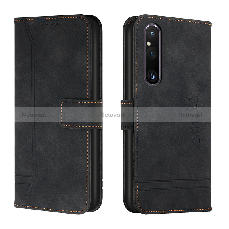 Leather Case Stands Flip Cover Holder H01X for Sony Xperia 1 V