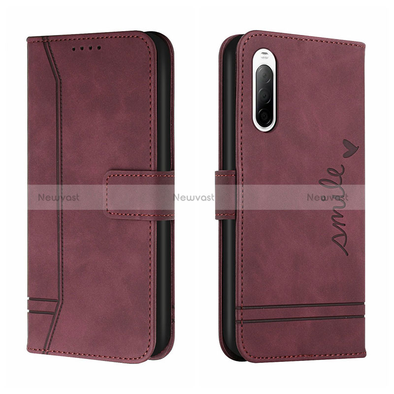 Leather Case Stands Flip Cover Holder H01X for Sony Xperia 10 III SO-52B