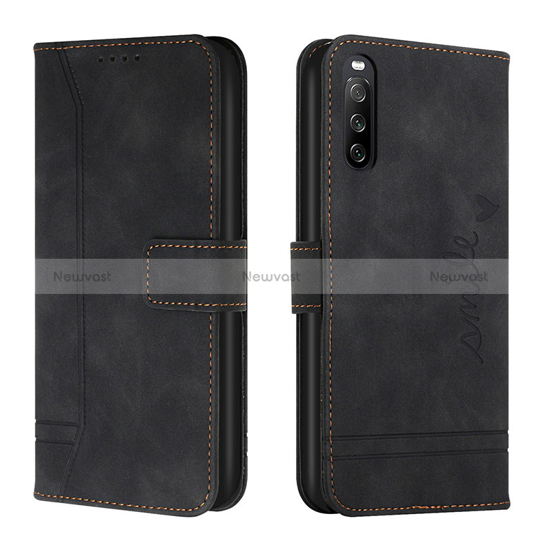 Leather Case Stands Flip Cover Holder H01X for Sony Xperia 10 IV SO-52C