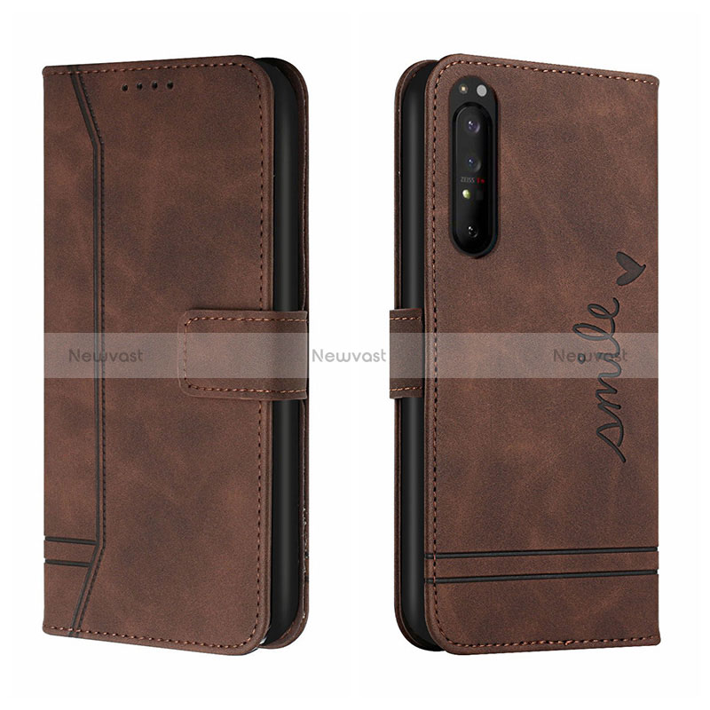 Leather Case Stands Flip Cover Holder H01X for Sony Xperia 5 II