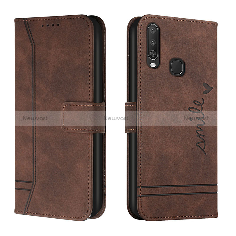 Leather Case Stands Flip Cover Holder H01X for Vivo Y11