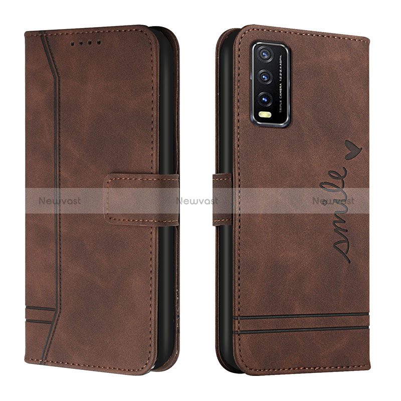 Leather Case Stands Flip Cover Holder H01X for Vivo Y12A