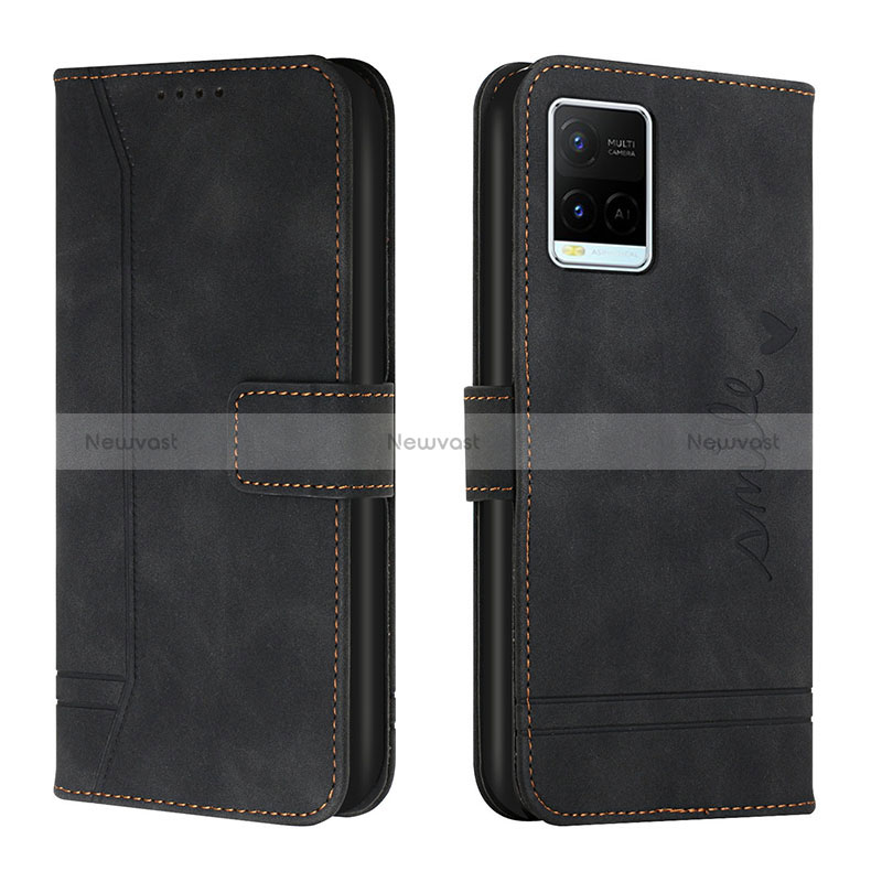 Leather Case Stands Flip Cover Holder H01X for Vivo Y21