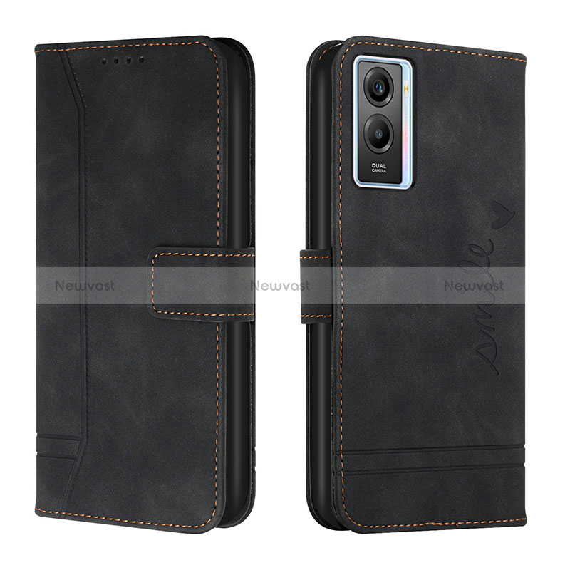 Leather Case Stands Flip Cover Holder H01X for Vivo Y55s (2021)