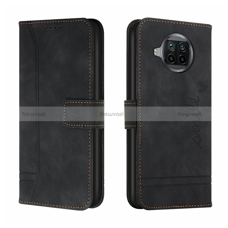 Leather Case Stands Flip Cover Holder H01X for Xiaomi Mi 10i 5G Black