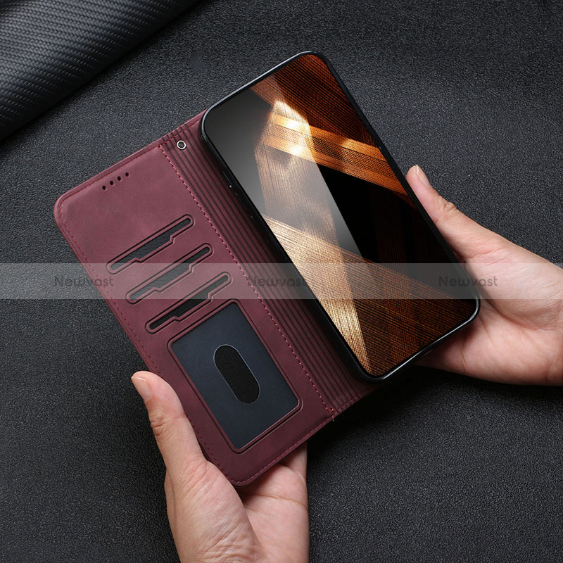 Leather Case Stands Flip Cover Holder H01X for Xiaomi Poco M4 Pro 5G
