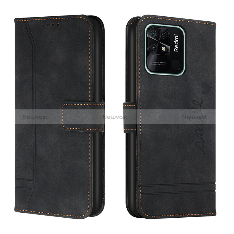 Leather Case Stands Flip Cover Holder H01X for Xiaomi Redmi 10 India