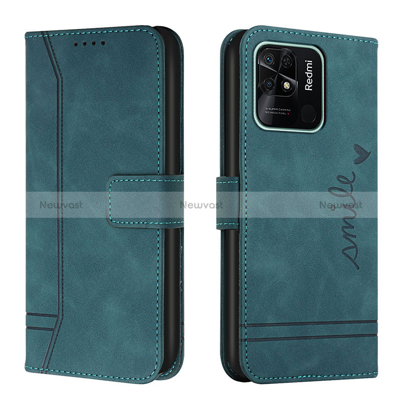 Leather Case Stands Flip Cover Holder H01X for Xiaomi Redmi 10 India