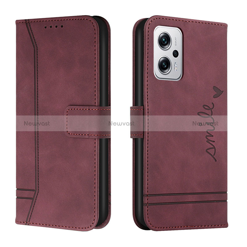 Leather Case Stands Flip Cover Holder H01X for Xiaomi Redmi K50i 5G