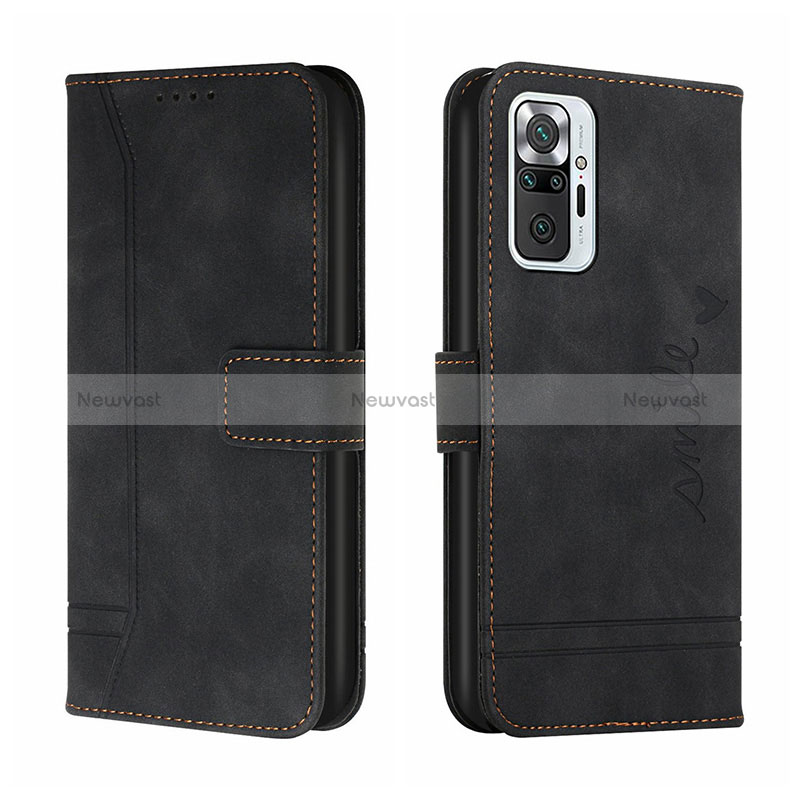 Leather Case Stands Flip Cover Holder H01X for Xiaomi Redmi Note 10 Pro 4G