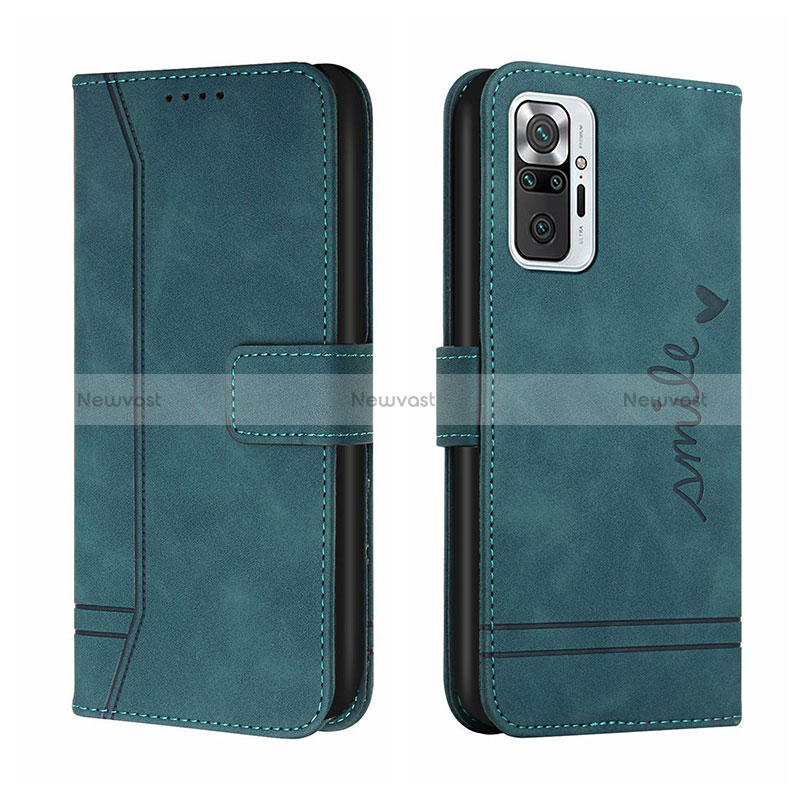 Leather Case Stands Flip Cover Holder H01X for Xiaomi Redmi Note 10 Pro 4G