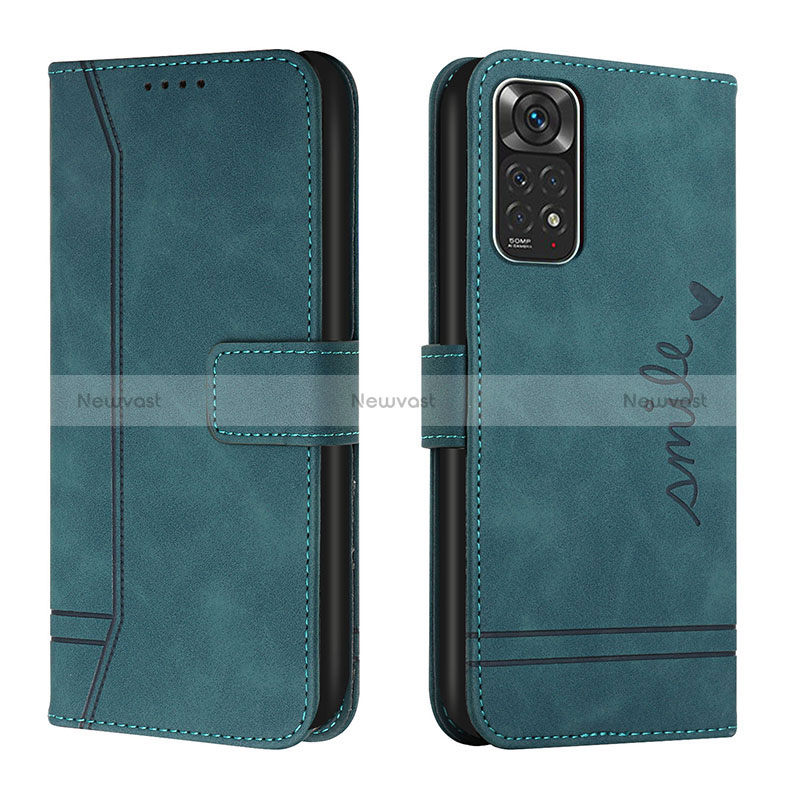 Leather Case Stands Flip Cover Holder H01X for Xiaomi Redmi Note 11 4G (2022)